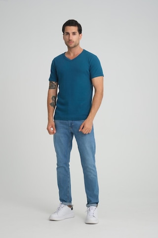 Alexander Gardi Alexandergardı Fitilli V Yaka Regular Fit T-shirt E24-74602 001