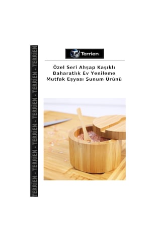 Özel Seri Ahşap Kaşıklı Baharatlık Ev Yenileme Mutfak Eşyası Sunum Ürünü Çok Renkli