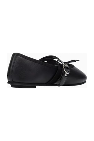 Repetto Ballet Twist Mary Jane Babet, Siyah Deri, Patent Kayış, Tokalı Detaylı Lüks Tasarım