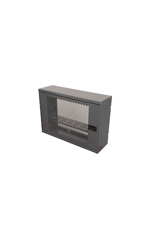 Alfafonet Wifi Box 400 Duvar Tipi Wifi Ve Modem Kutusu 400x120x280 Mm Antrasit Gri Siyah Temperli Cam Kapak Montajlı