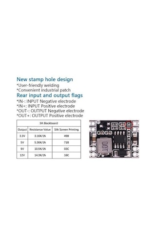 MP1584EN 9V 3A Ultra Küçük Boyutlu DC-DC Adım Aşağı Besleme Modülü