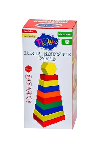 Ahşap Dikdörtgen Renkli Kule