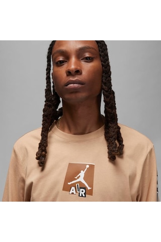 Nike Jordan Long-sleeve Erkek Kahverengi Uzun Kol T-shirt