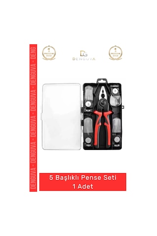 Pense Çok Fonksiyonlu Ğiştirilebilir Profesyonel Çelik El Aletleri Takımı 5 Başlıklı Pense Seti