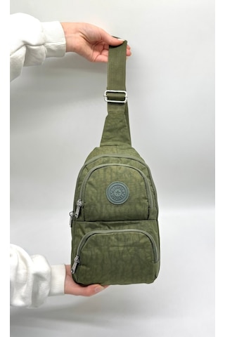 Su Geçirmez Kumaş Haki Unisex Body Bag Çapraz Omuz Çantası Haki