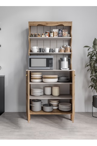 Bohem Tarzda Kahve Köşesi Bahar Meşe, Erzak Dolabı, Kiler Dolabı