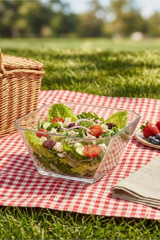 Lav Karen Cam Salata Kasesi Tekli Ekstra Büyük 1900 ml (Sunum Kasesi , Hazırlık Kasesi)