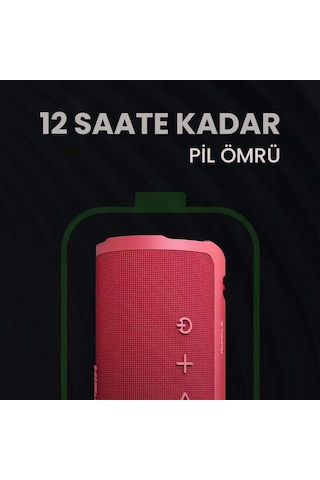 HiFuture Ripple BT5.3 IPX7 30W TWS Su Geçirmez Stereo Hoparlör Kırmızı