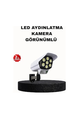 Güneş Enerjili Güvenlik Işığı Dış Mekan 5 Eksen Ayarlı Ve Pır Hareket Sensörlü Çok Renkli