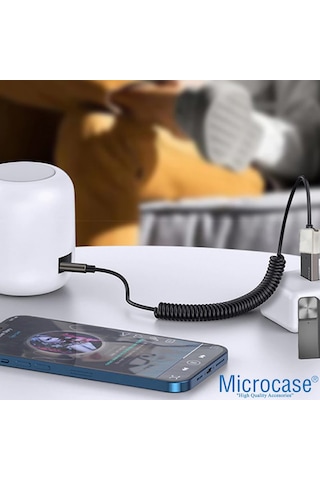 Microcase Al3533 USB - Bluetooth 5.0 - AUX 3.5 MM SeSAdaptörü Siyah
