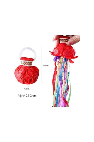 Sunup Çek-bırak Karışık Konfeti Atıcı - Renkli Kağıt Şeritli Parti Popper 10'lu Paket
