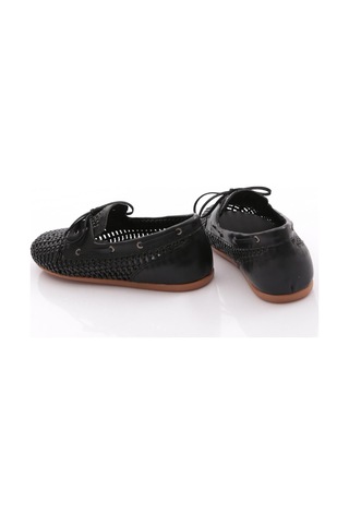 Dgn B00112 Kadin Delikli Oxford Ayakkabi Siyah