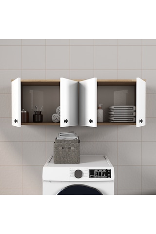 Ferniso Mobilya Banyo Dolabı 4 Kapaklı Beyaz