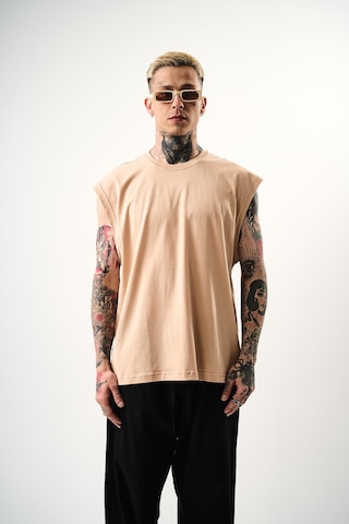 Respire Erkek Basic Tank Top Atlet Bej