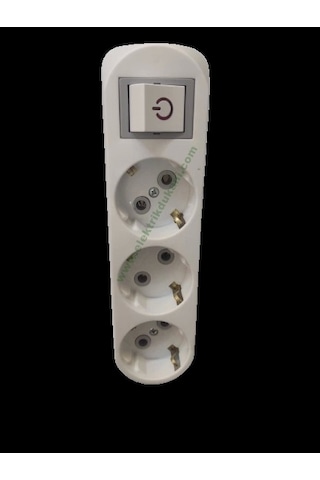 Depa Üçlü Topraklı Fiş Priz Anahtarlı I Tipi Üçlü Priz