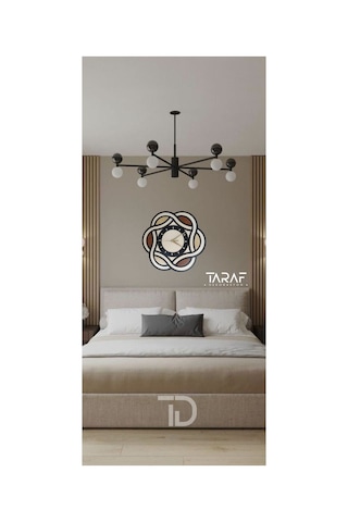 Sarmal Sonsuz Lazer Kesim Dekoratif Duvar Saati M01 4 Renk