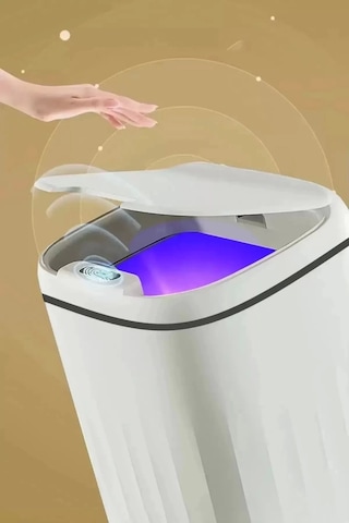 Akıllı Sensörlü Çöp Kovası 20l - Uv Işık Antibakteriyel & Koku Geçirmez Otomatik Mutfak Ofis Banyo Kovası Çok Renkli