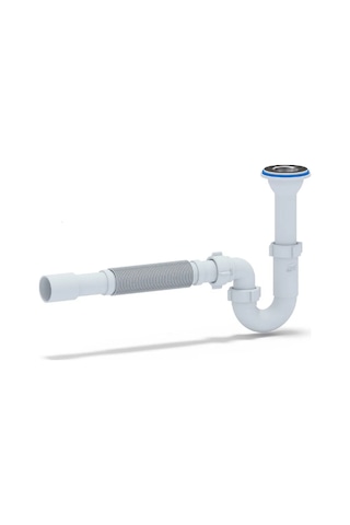 Anı Plast 1 1/4"x32 Düz Akışlı Lavabo Sifonu, Döküm Çıkışlı 316836818