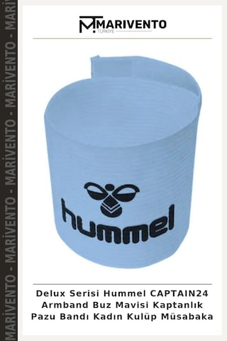 Delux Serisi Hummel Captaın24 Armband Buz Mavisi Kaptanlık Pazu Bandı Kadın Kulüp Müsabaka Mavi