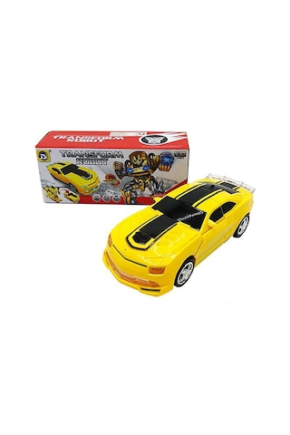 2 In 1 Bumblebee Robota Dönüşen Pilli Işıklı Sesli Camaro Araba Sarı