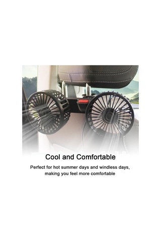 Araba Koltuğu Cing Fan Usb Şarj Çift Kafa Fan Fan Derecesi Rotasyon Ventilasyon Fanı Off-road Araba Kamyonu Otobüs İçin Yaz Boyun Cer
