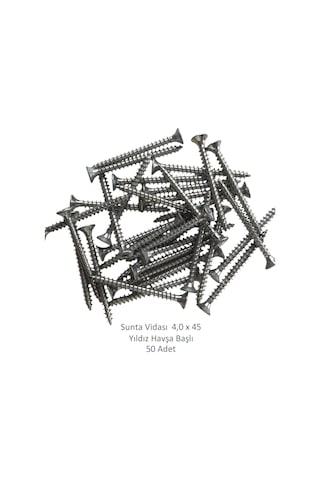 Sunta Vidası, 4,0 X 45 Mm, 50 Adet, Yhb Vida 4 x 45