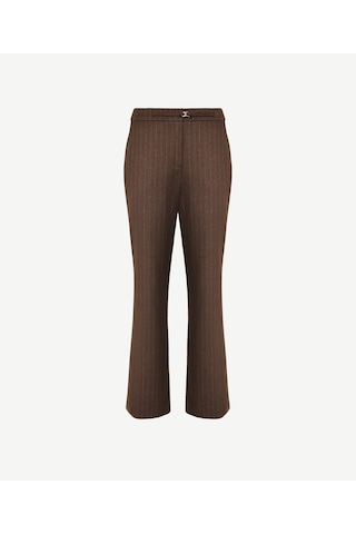 Yargıcı Bel Detaylı Pantolon Brown Kahverengi