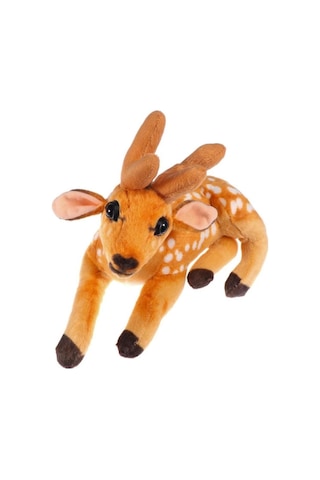 Sevimli Ren Geyiği Peluş 30 Cm - Uyku Ve Oyun Arkadaşı Peluş Oyuncak SARI