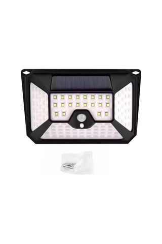 Yt-109 Hareket Sensörlü 3 Çalışma Modlu 109 Smd Led Solar Bahçe Duvar Aydınlatma Lambası Siyah