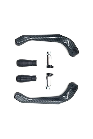 MOTOSİKLET MANET KORUMA ALEMİNYUM (KARBON DESEN) SİYAH