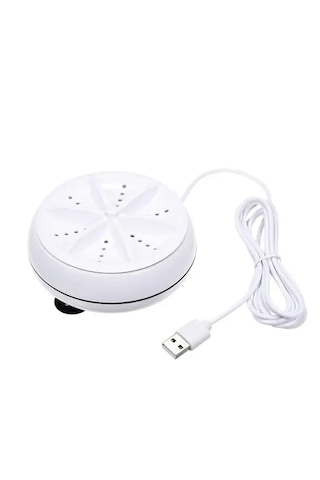 Sunup Taşınabilir Mini Ultrasonik Usb Yıkama Makinesi Seyahat -kamp -piknik -karavan -leke Çıkarıcı -bakteri Temizleyici- Mini Çamaşır Yıkama Cihazı Aparatı Beyaz
