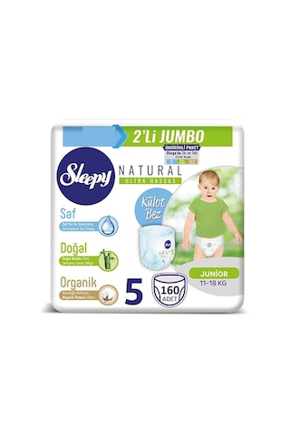 Sleepy Natural Külot Bezi 5 Numara Junior 2'li Jumbo 160 Adet
