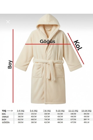 Çocuk Striped Peştamal Bornoz %100 Pamuk Unisex Yeşil