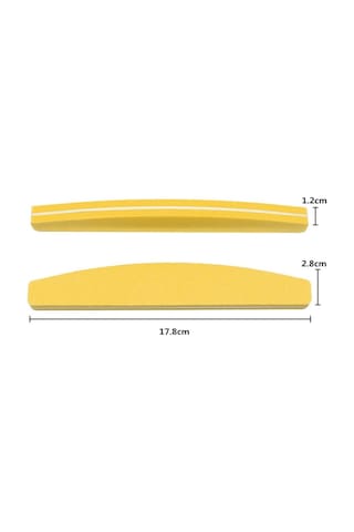 Koodmax Aşınmaya Dayanıklı Kumlu Çift Taraflı Tırnak Törpüsü Yarım Ay 100/180 Sarı 5'li