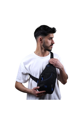 Seventeen 3474 Erkek Kanvas Body Bag Çapraz Çanta Siyah