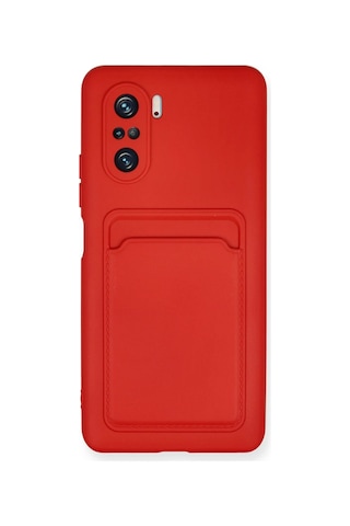 Newface - 206 - Xiaomi Mi 11i Kılıf Kelvin Kartvizitli Silikon - Csmo-tex - - Kırmızı