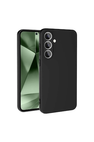 Samsung Galaxy Uyumlu  S24 Fe Kılıf Nano İçi Kadife Silikon - Siyah Diğer