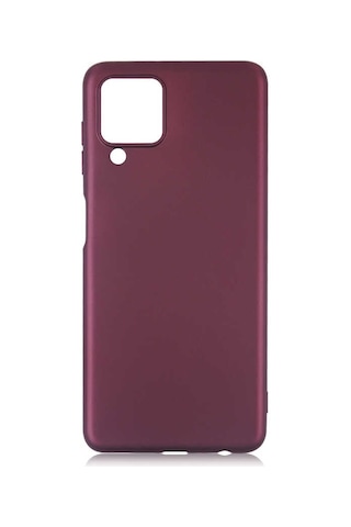 Samsung Uyumlu Galaxy M22 Kılıf Zore Premier Silikon Kapak Mürdüm