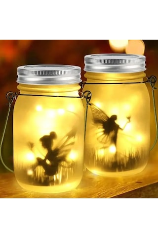 Güneş Enerjili Mason Kavanoz Işığı Su Geçirmez Led Dekoratif Fener İç Ve Dış Mekan Kullanımı