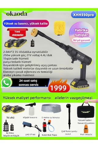 Oto Yıkama Yüksek Basınç Şarj Sulama Pestisit