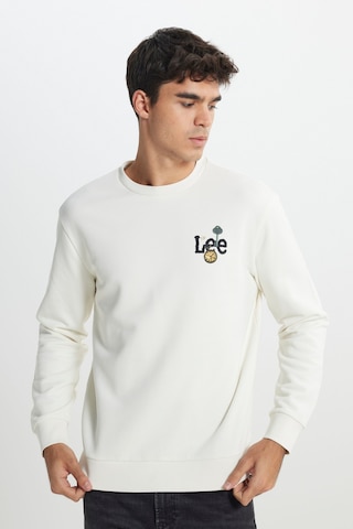 Lee Regular Fit Normal Kesim Bisiklet Yaka Ekru Sweatshirt L242503104 Ekru