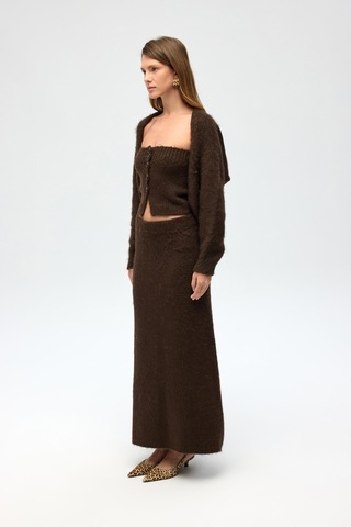 Vintera Kahve Üçlü Triko Takım Kahve