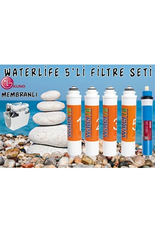 Waterlife Filtre 5 'li Lg Mebran Set Waterlife Su Arıtma Filtre