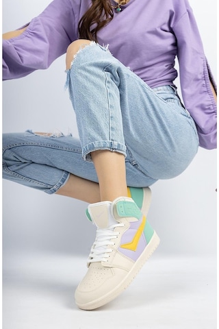 Kocamanlar 8070 Boğazlı Unisex Spor Ayakkabı Bej
