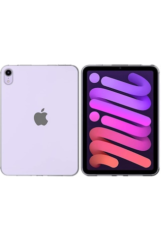 Ukscase Apple Uyumlu iPad  Mini 6 2021 Ve Mini 7 2024 8.4'' Şeffaf Silikon Kılıf Arka Kapak