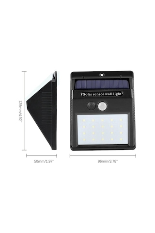 Technosmart Hareket Sensörlü Güneş Enerjili Şarj Olabilen 20 Ledl Diğer