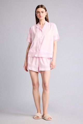 Defacto Regular Fıt Kısa Boy Dokuma Pijama Şort G4373ax26sppn648 Pembe-pn648