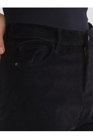 Lcwaıkıkı Classic Siyah Dar Fit Kadife Kadın Pantolon