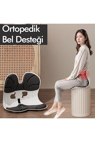 Ergonomik Bel Destekli Oturma Minderi Postür Düzeltici İş Ev Ve Araç Kaymaz Sırt Ve Koltuk Yastığı