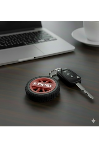 Opel Uyumlu Özel Tasarım Anahtarlık - Premium Hafif Ve Dayanıklı Kırmızı